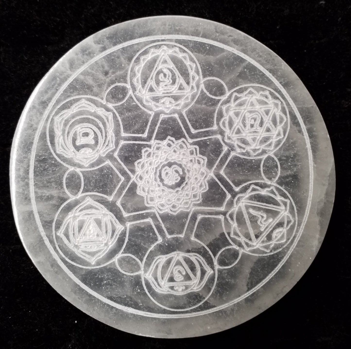 Sélénite plaque Maroc petit modèle 8,5cm à 10cm