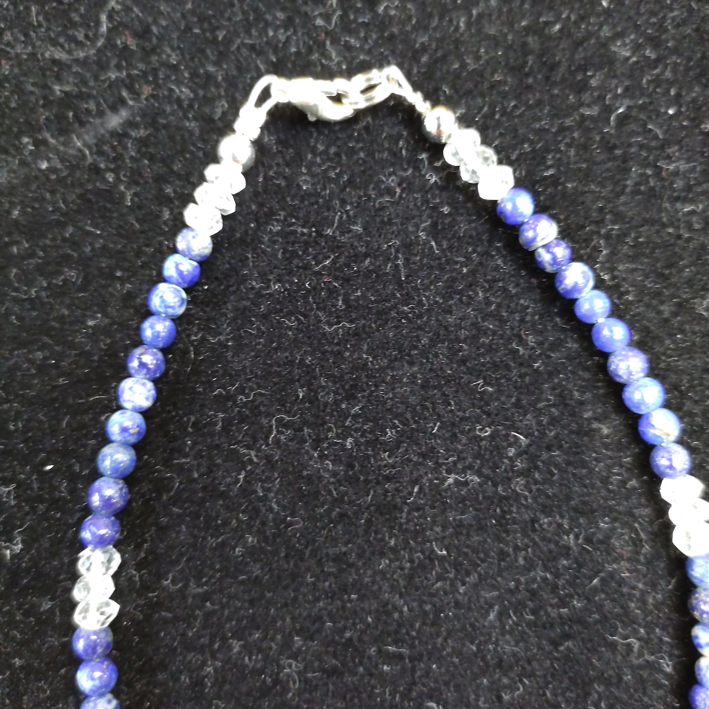 Bracelet de cheville lapis lazuli et aigue-marine