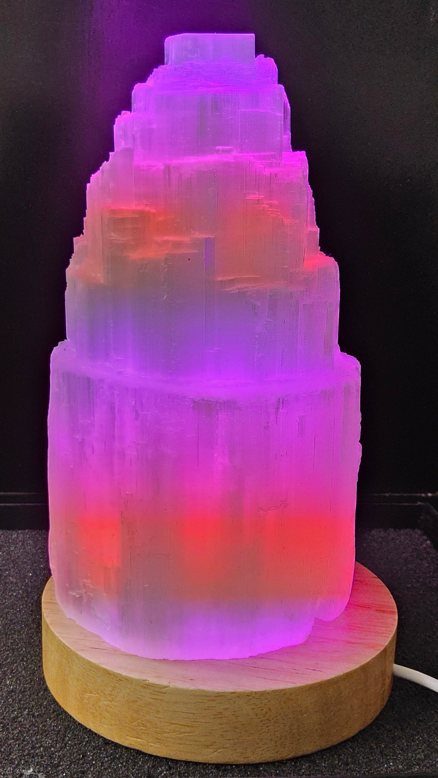 Lampe en sélénite