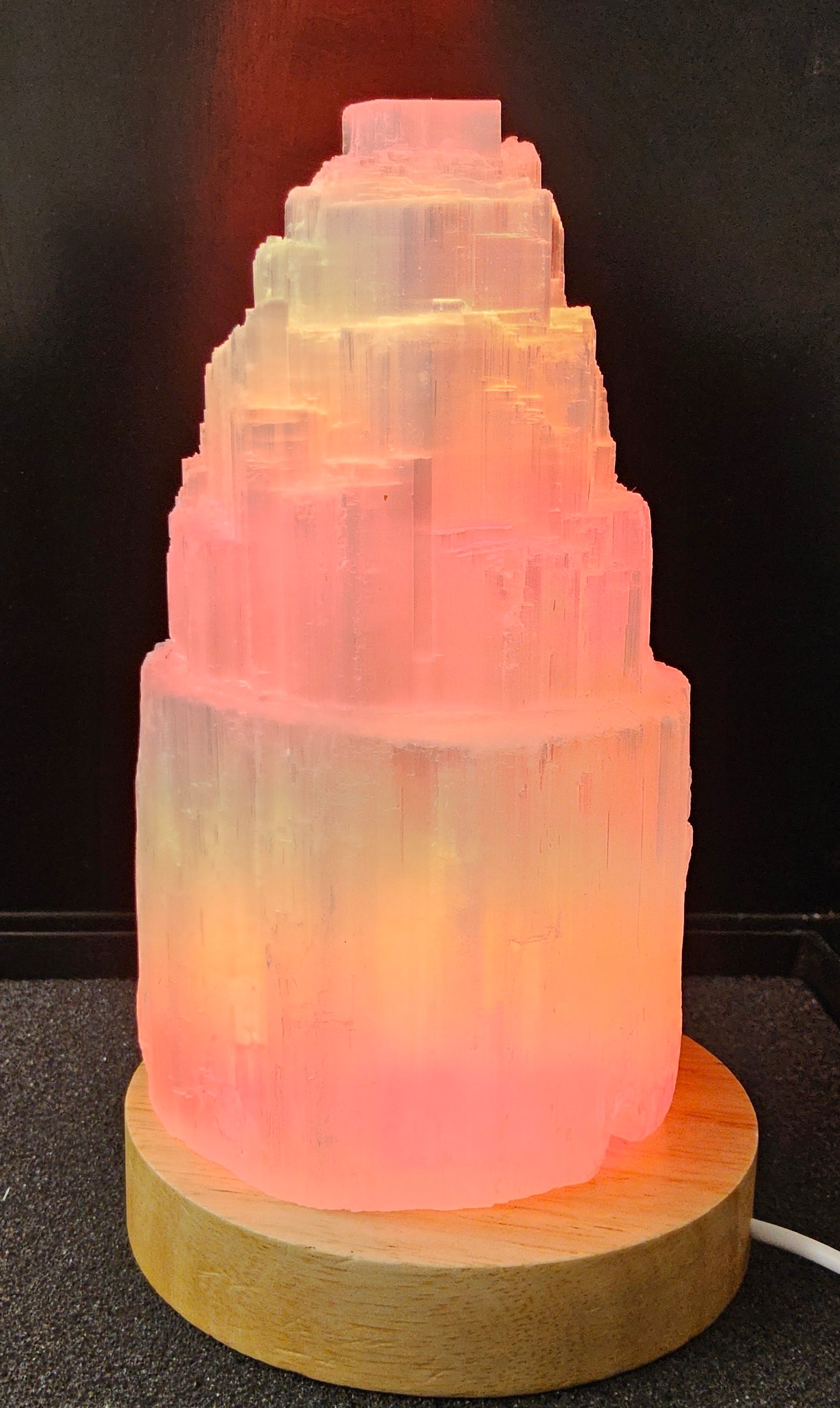 Lampe en sélénite