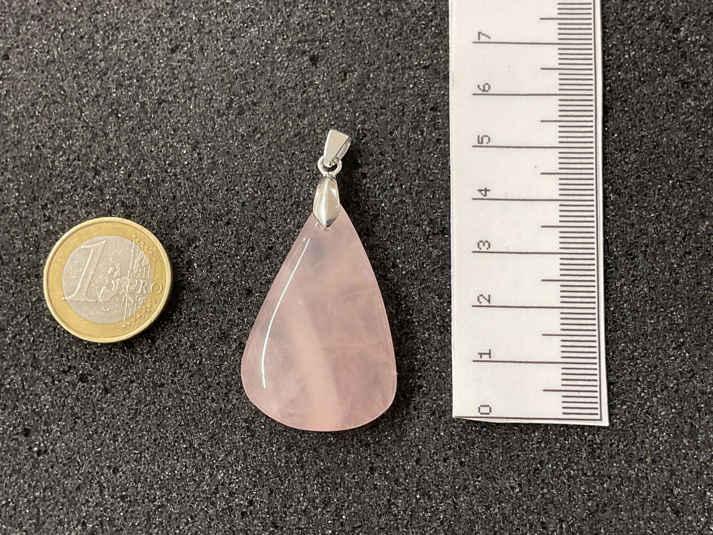 Pendentif en quartz rose