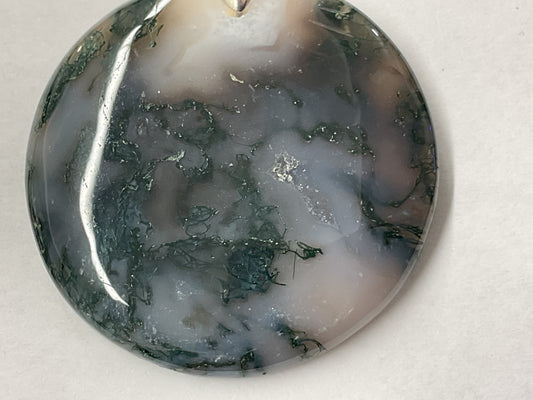 Pendentif en agate mousse