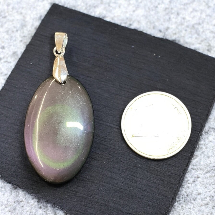 Pendentif en obsidienne œil céleste