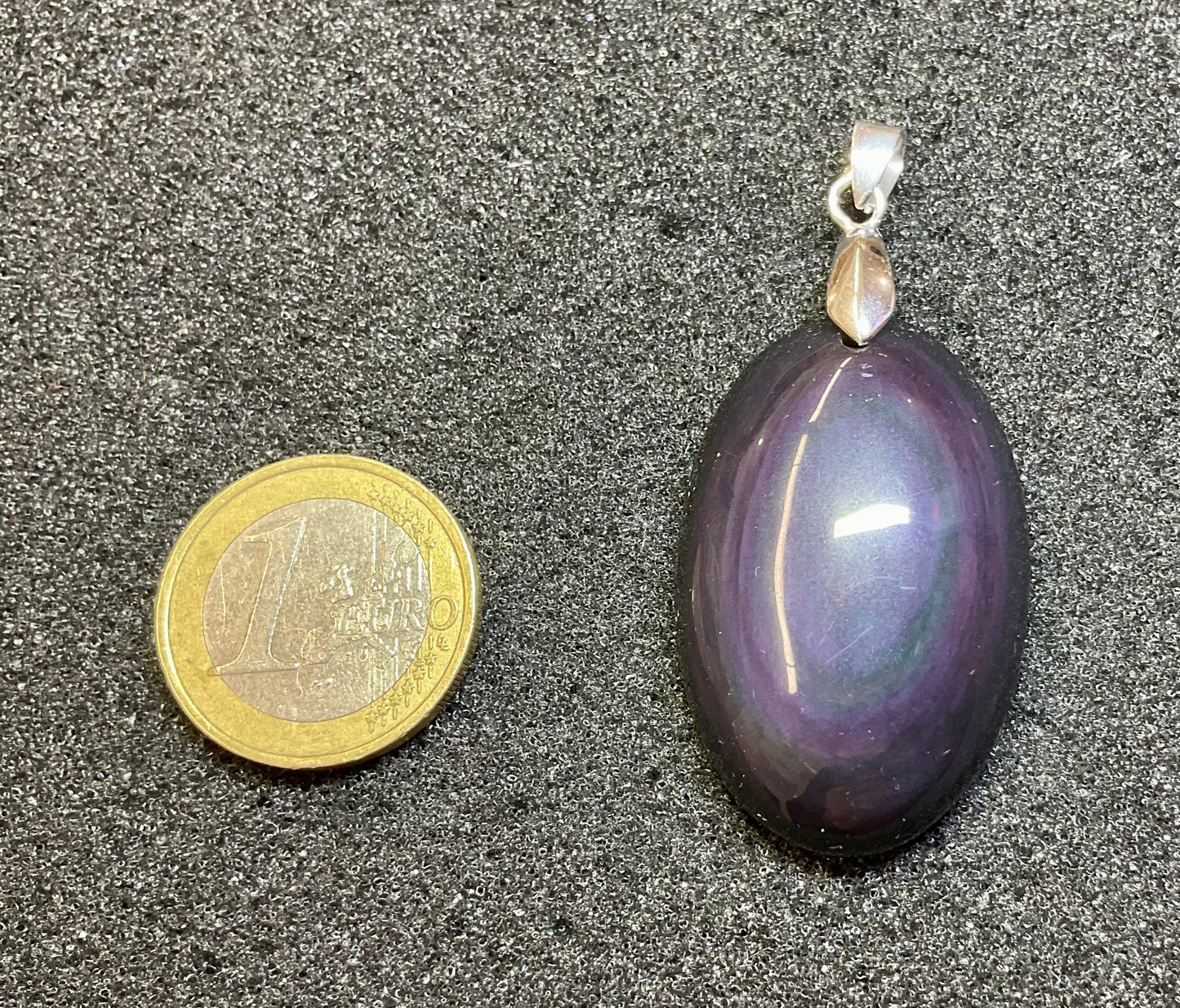 Pendentif en obsidienne œil céleste