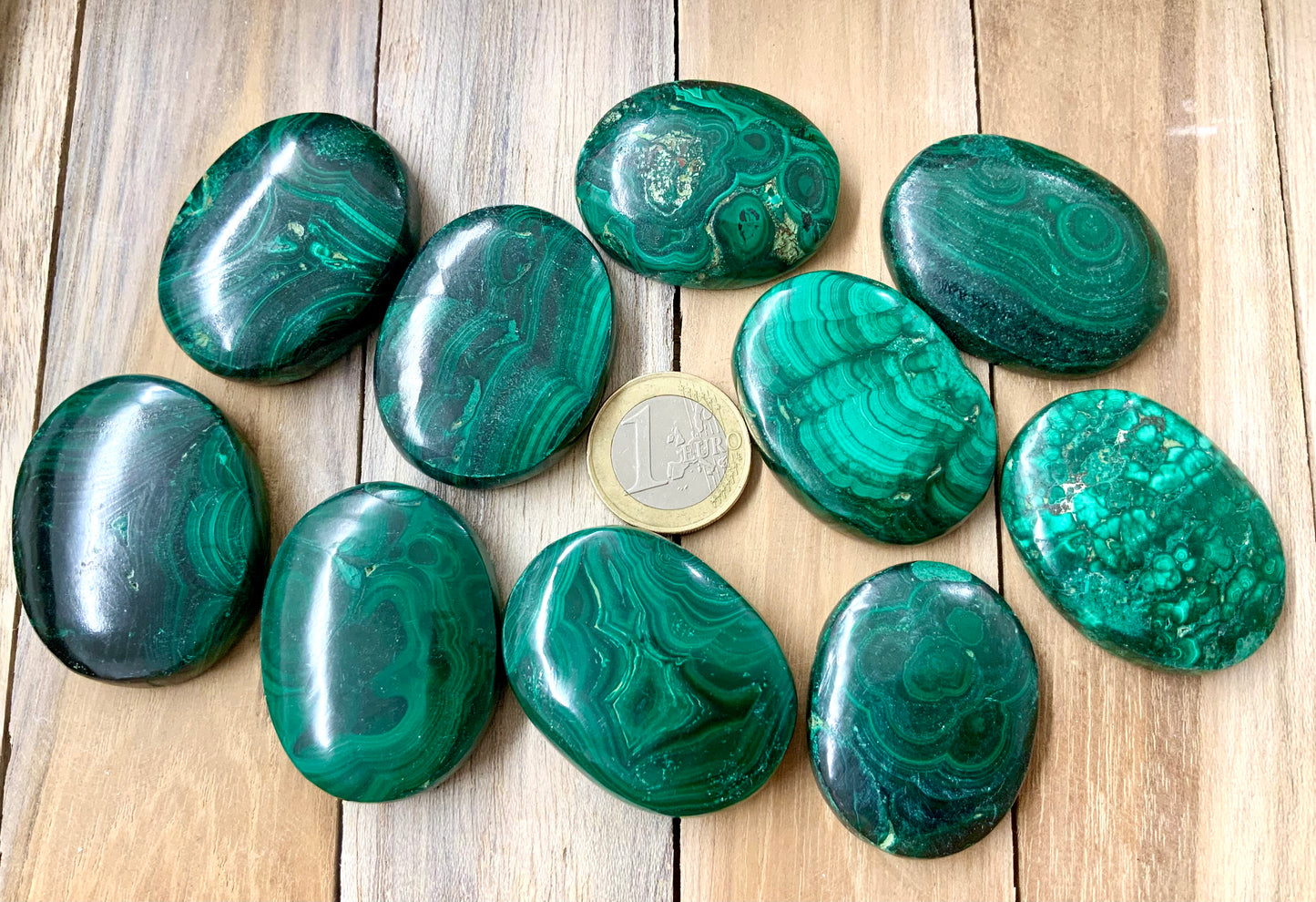 Galet en malachite