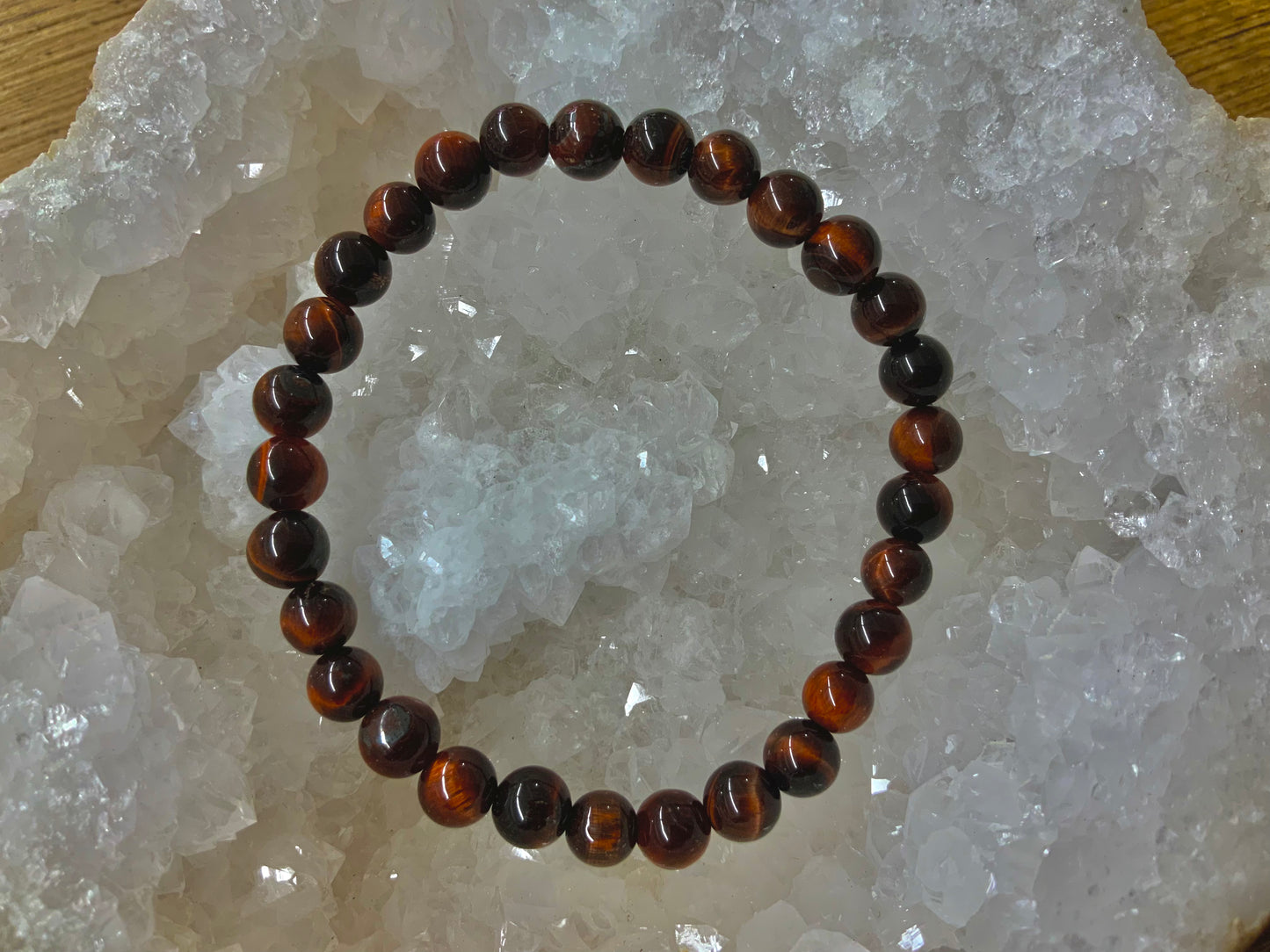 Bracelet œil de taureau, perles 8 ou 10 mm