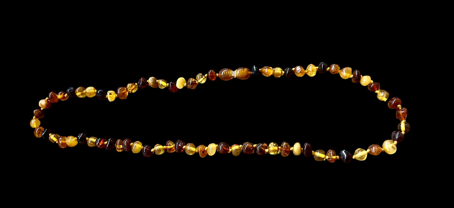 Collier d'ambre adulte ras de cou 46cm