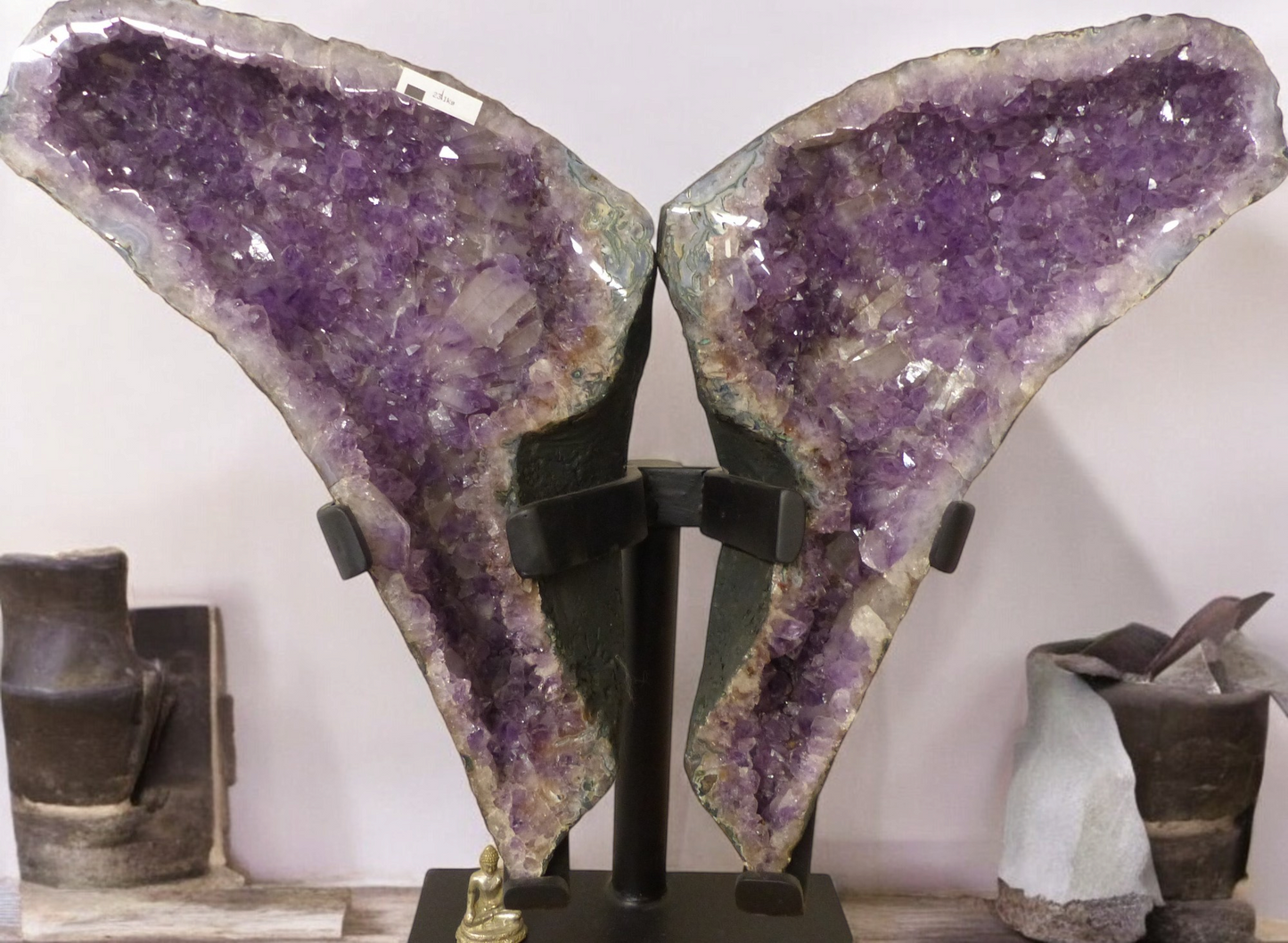 Améthyste géode papillon