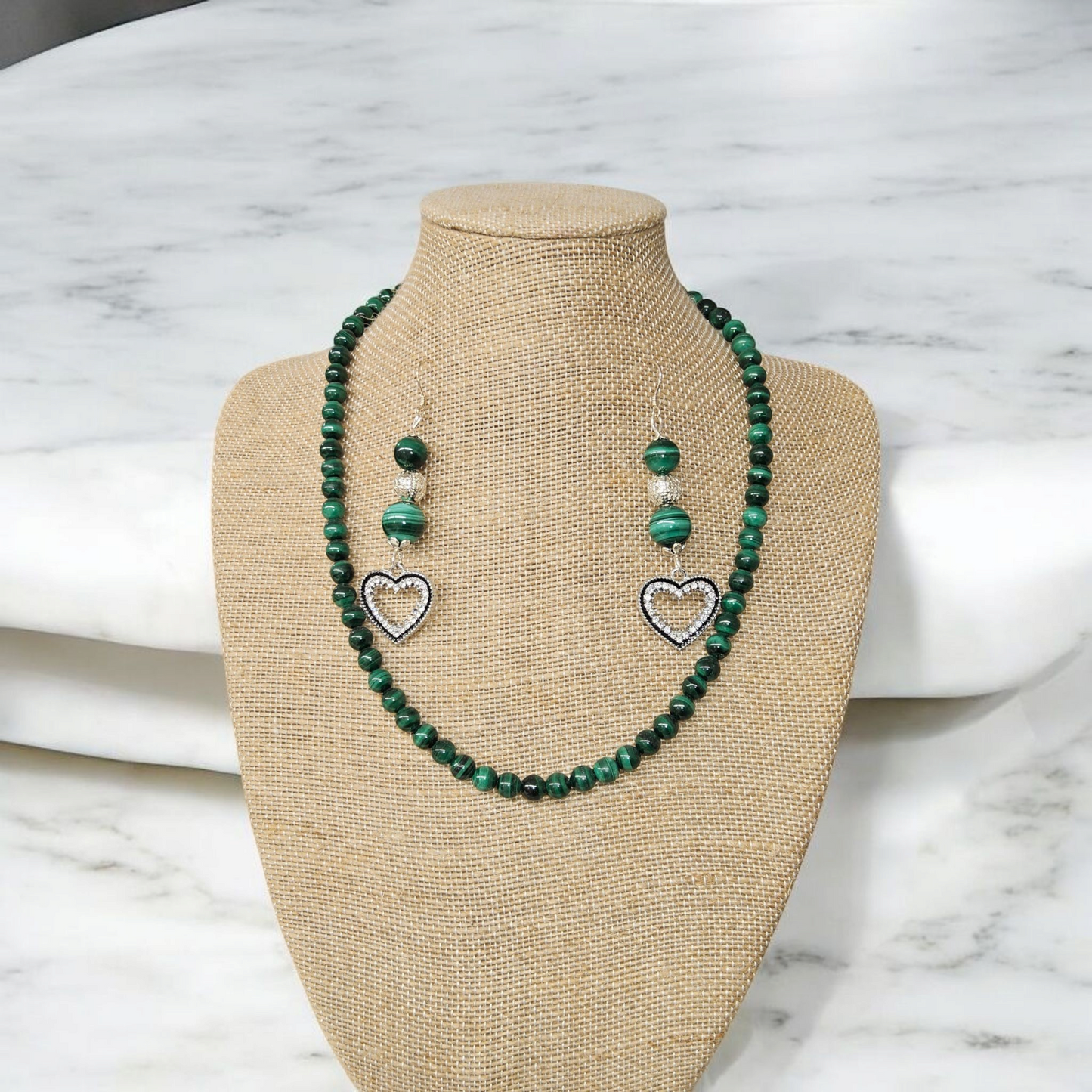 Collier en malachite