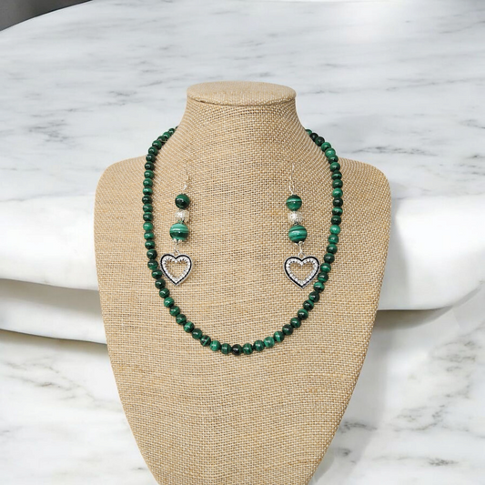Collier en malachite