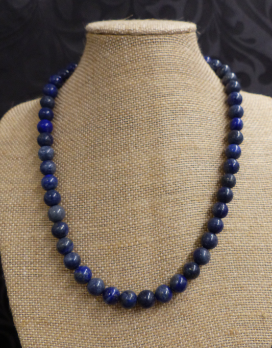 Collier en lapis lazuli de 40cm