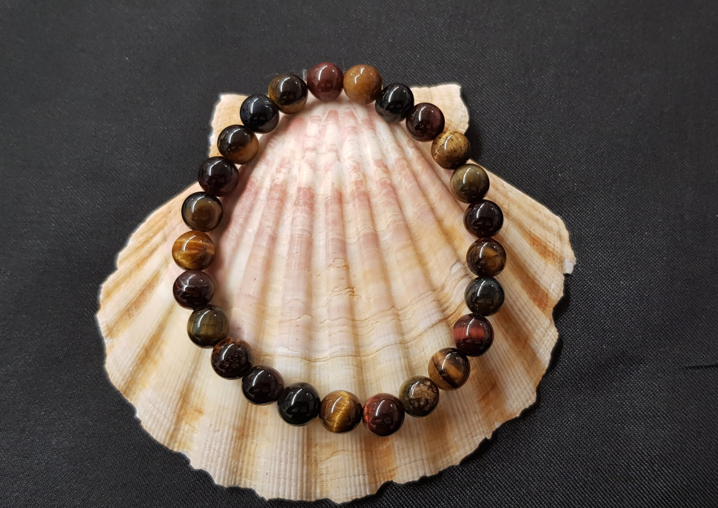 Bracelet triple protection « 3 œils » en perles de 8 ou 10 mm