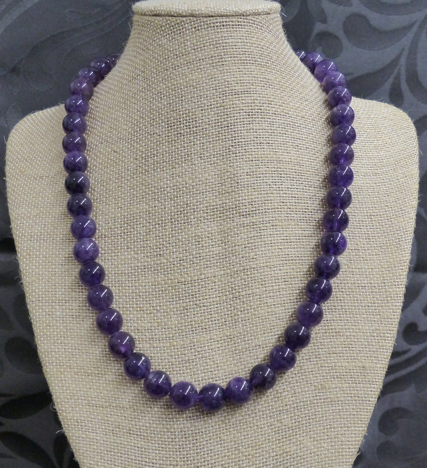 Collier en améthyste perles 47cm