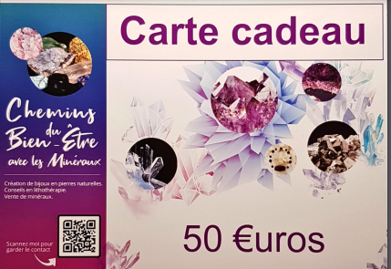 Cartes cadeaux 30€ ou 50€