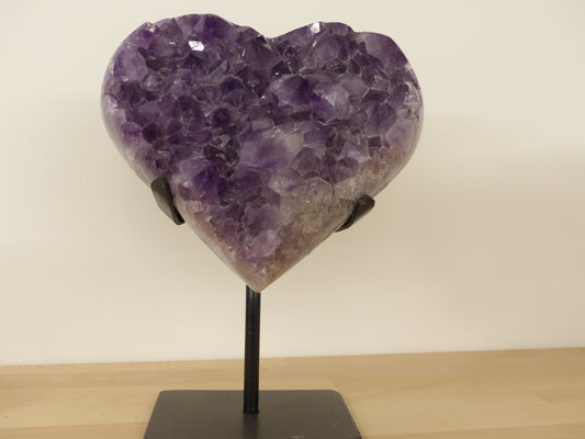 Druse Améthyste en forme de cœur du Brésil -10%