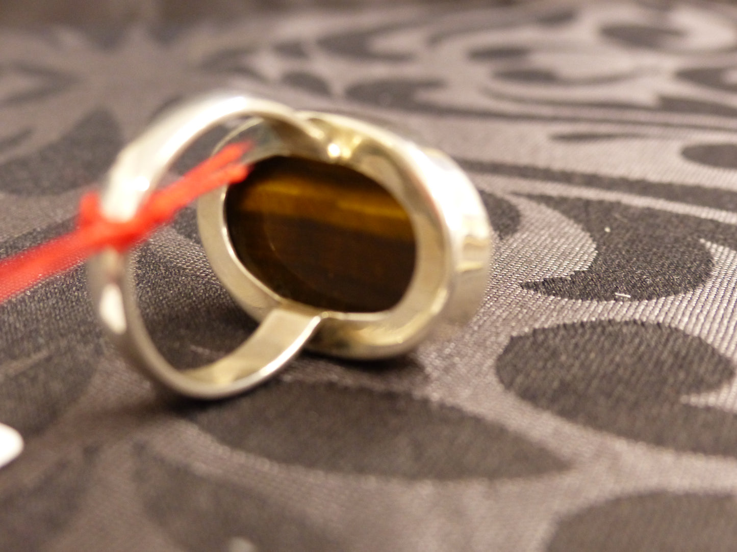 Bague femme œil de tigre taille 61