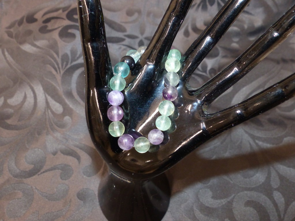 Bracelet en fluorite ado 8mm
