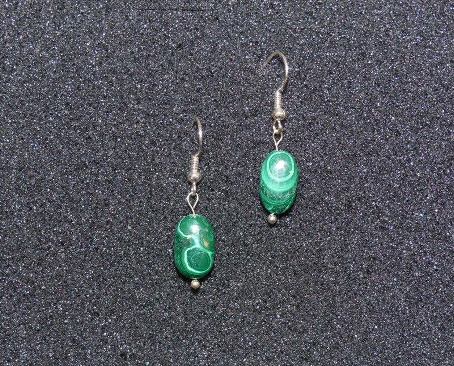Boucles d'oreilles en malachite