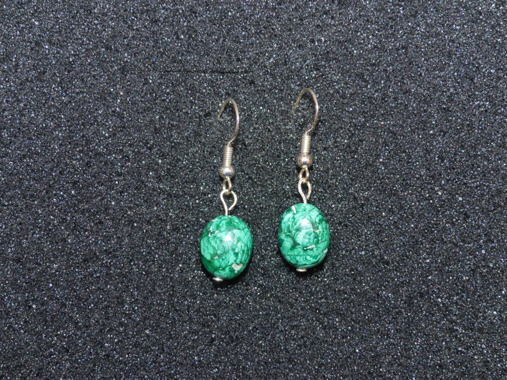 Boucles d'oreilles en malachite