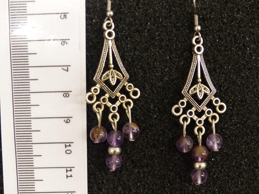 Boucles d'oreilles en auralite