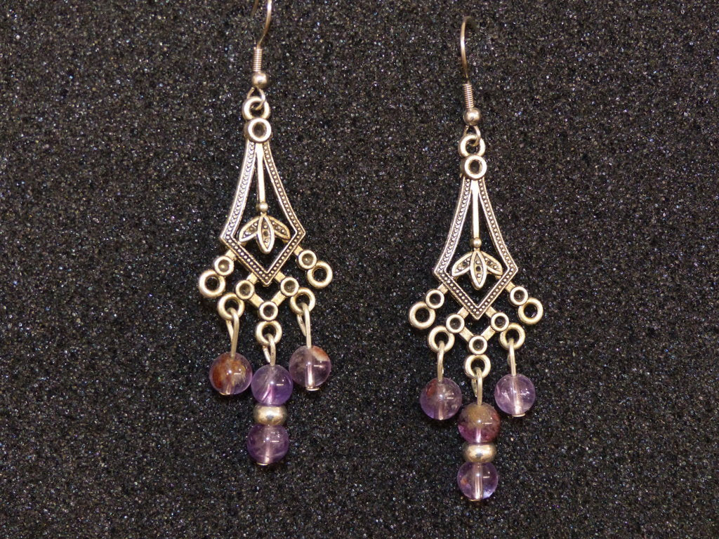 Boucles d'oreilles en auralite