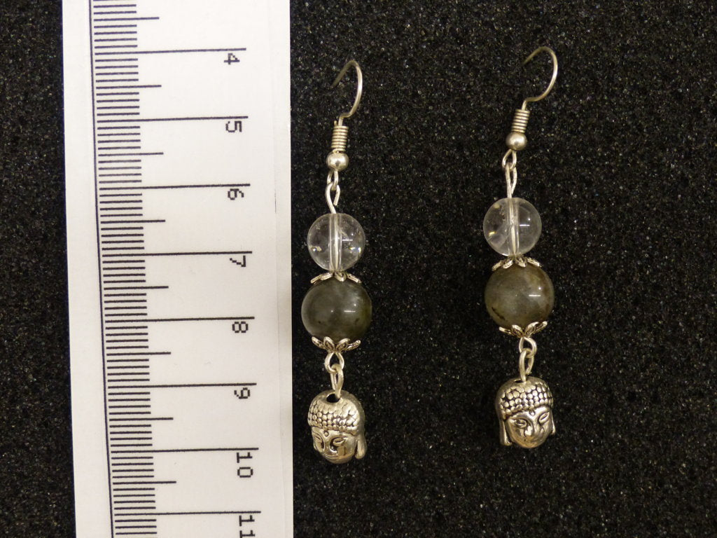 Boucles d'oreilles en labradorite