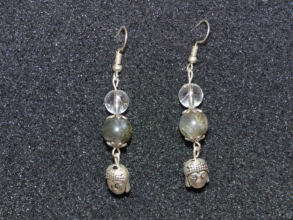 Boucles d'oreilles en labradorite