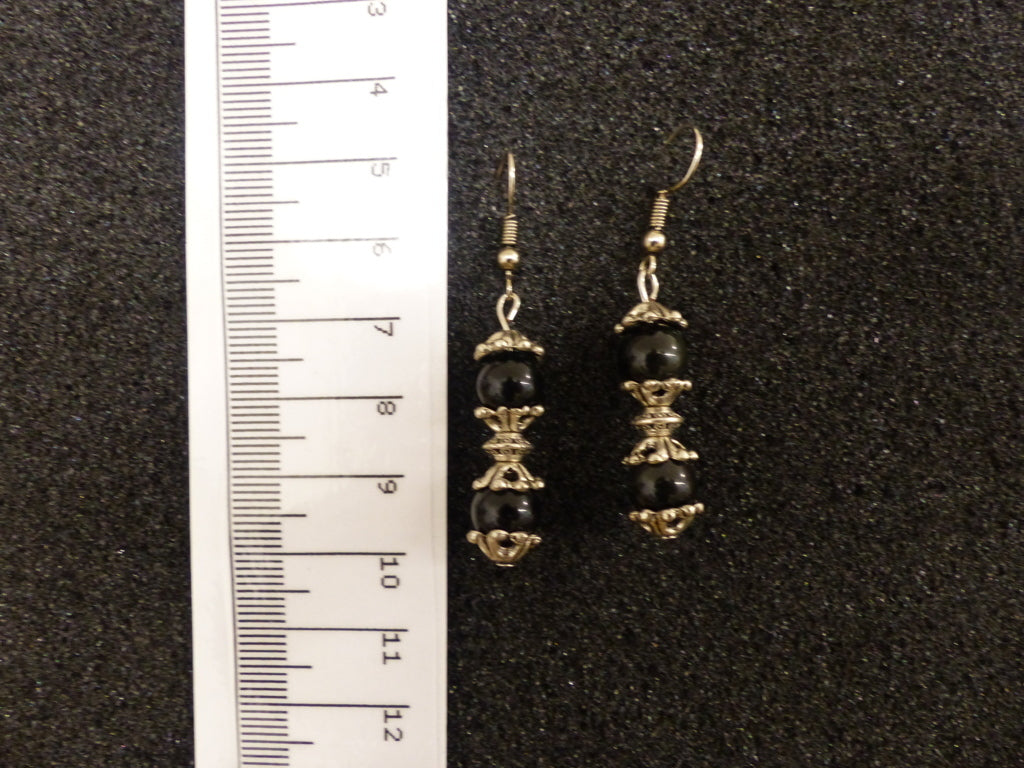 Boucles d'oreilles en obsidienne œil céleste