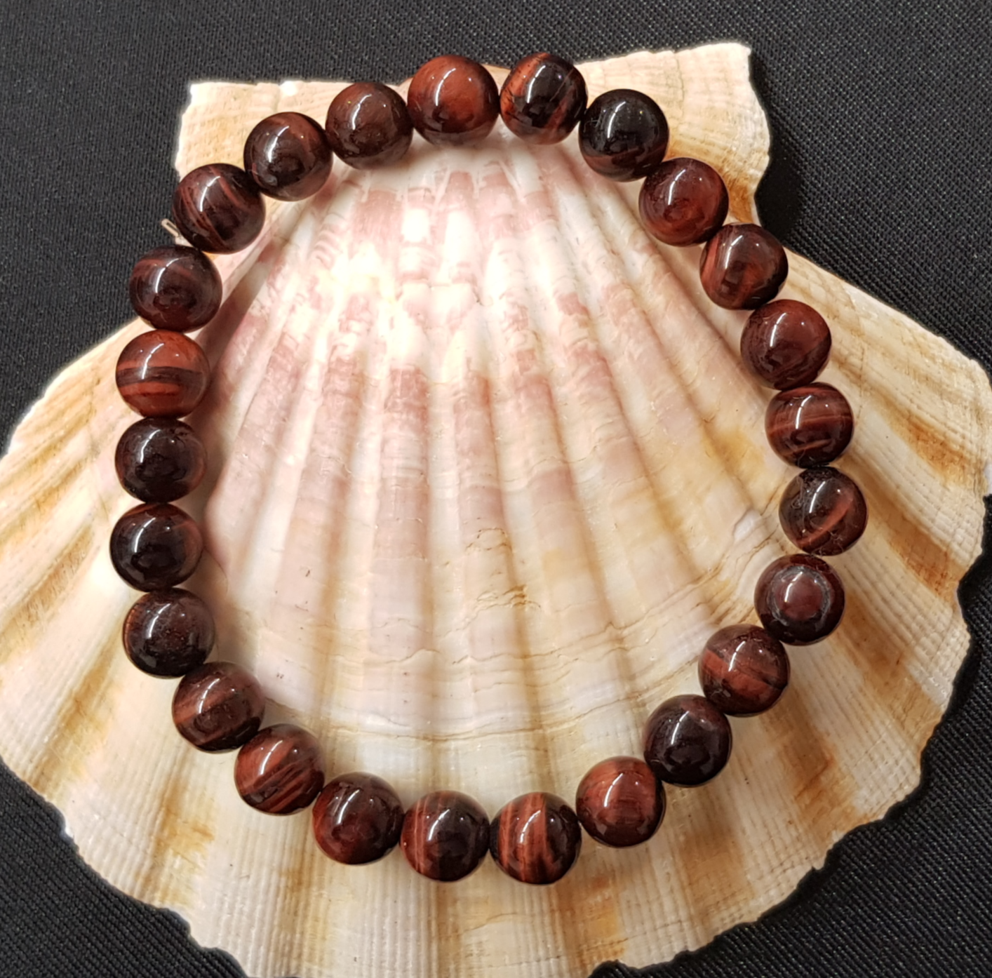 Bracelet œil de taureau, perles 8 ou 10 mm