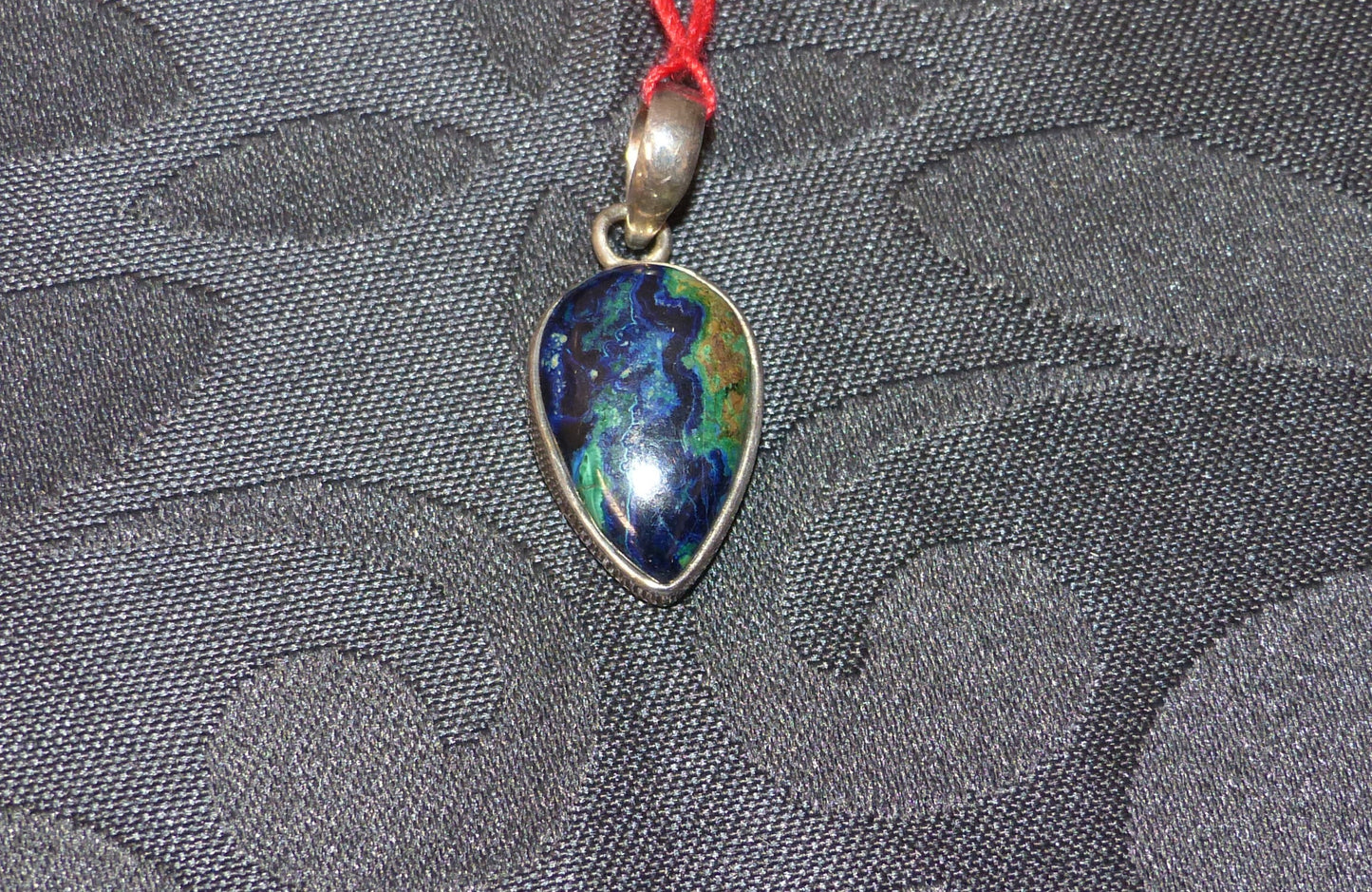 Pendentif en azurite malachite
