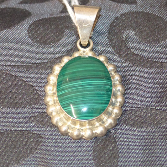 Pendentif en malachite