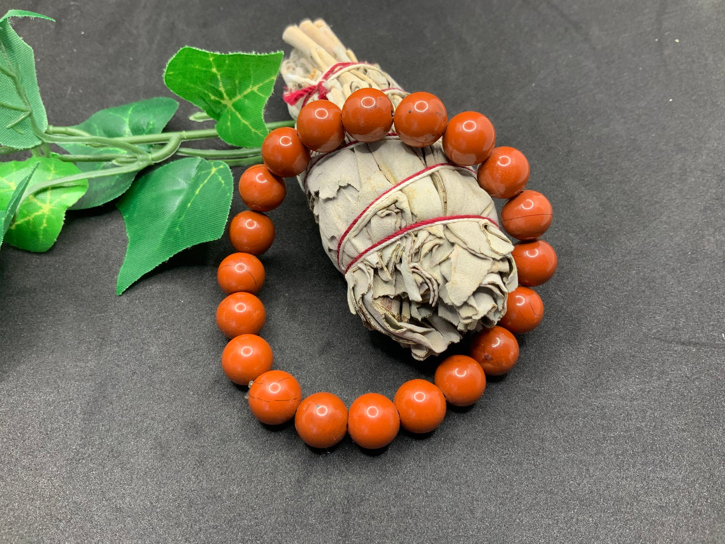 Bracelet jaspe rouge perles 6, 8 ou 10 mm