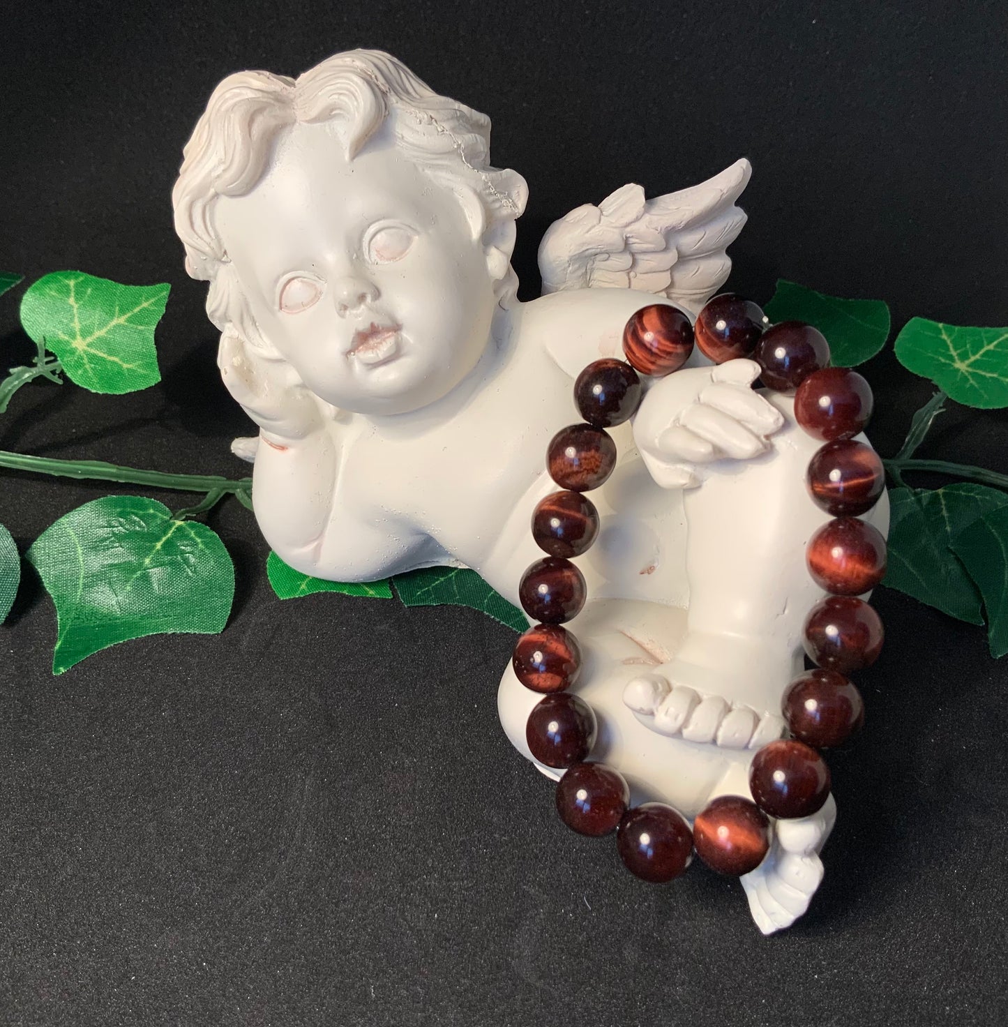 Bracelet œil de taureau perles 8mm, 10 mm