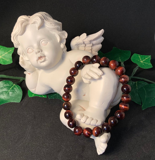 Bracelet œil de taureau perles 8mm, 10 mm