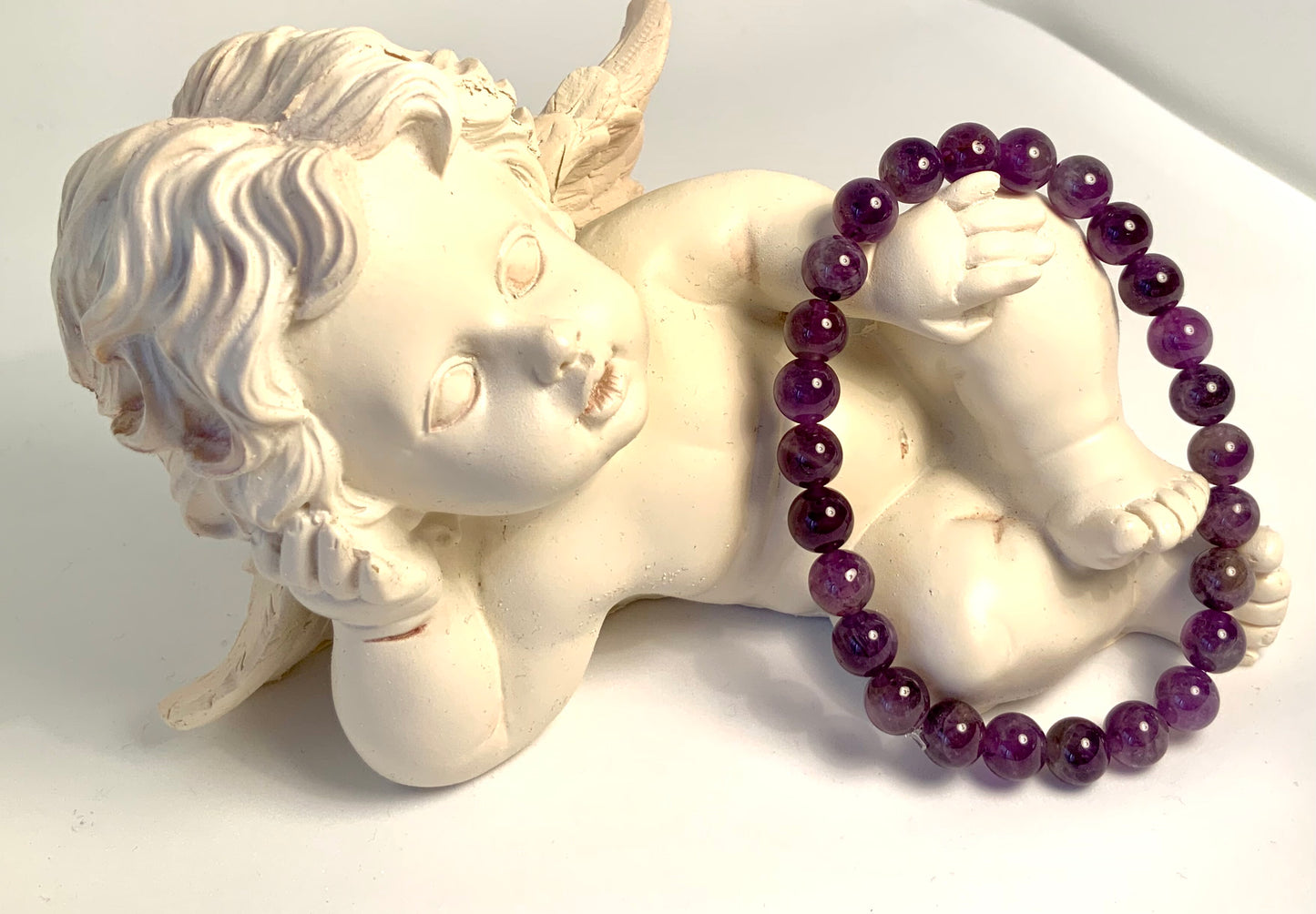 Bracelet en améthyste (perles 6 mm, 8 mm ou 10 mm)