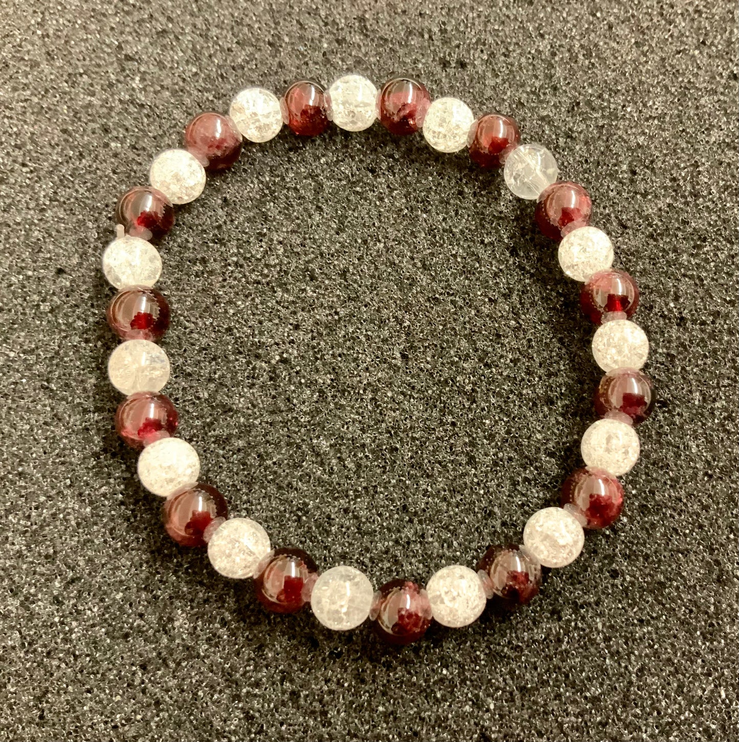 Bracelet en grenat avec ou sans cristal de roche