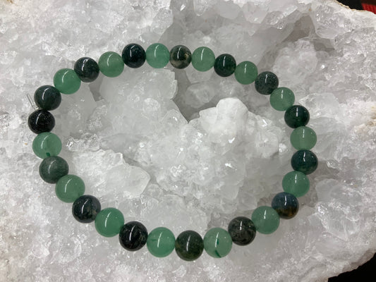 Bracelets aventurine-agate mousse
