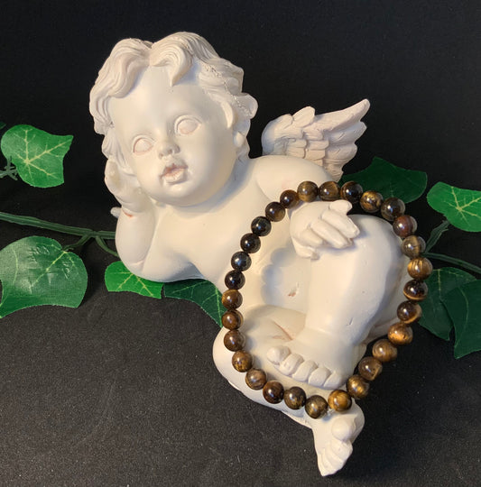 Bracelet œil de tigre perles 6 mm, 8 mm ou 10 mm