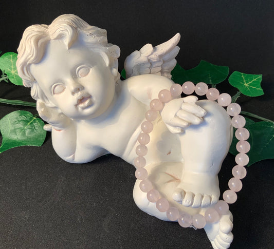 Bracelet en quartz rose, perles 6mm, 8mm ou 10 mm