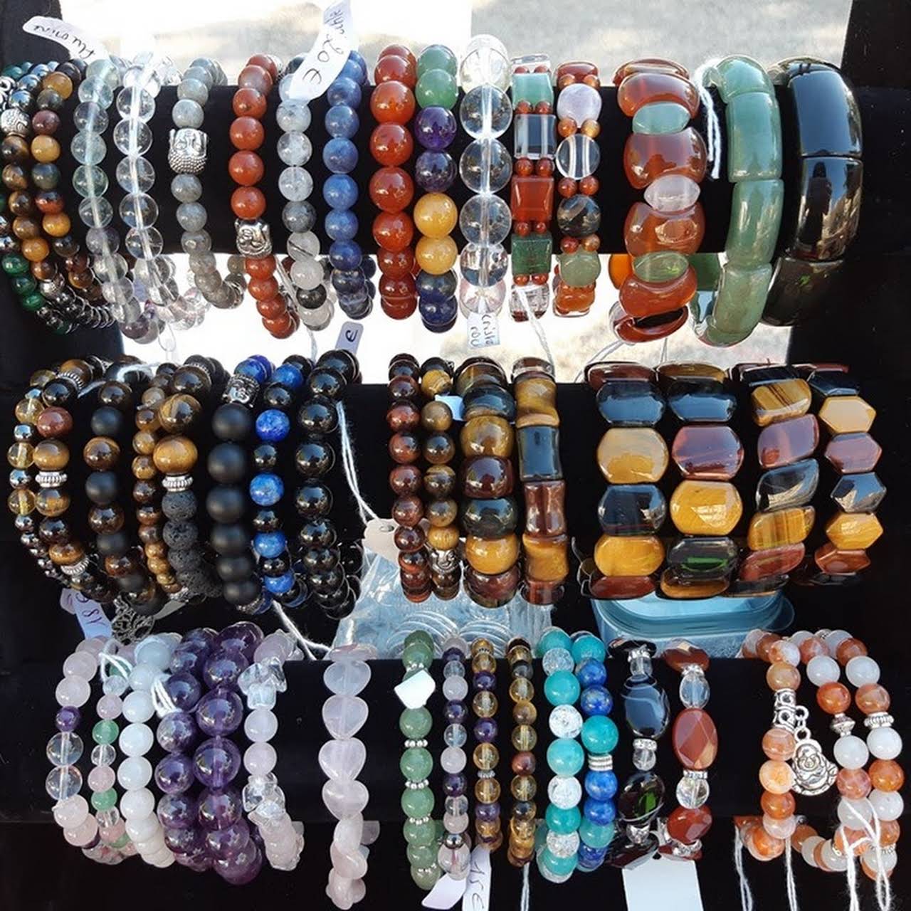 Bracelets en pierres naturelles de 18cm