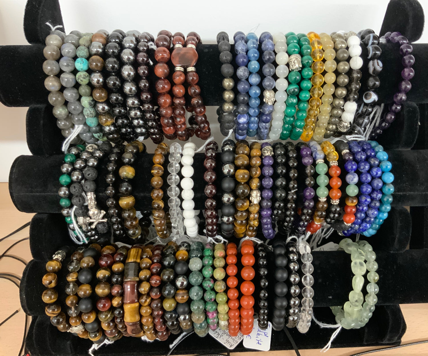 Bracelets en pierres naturelles taille 20cm