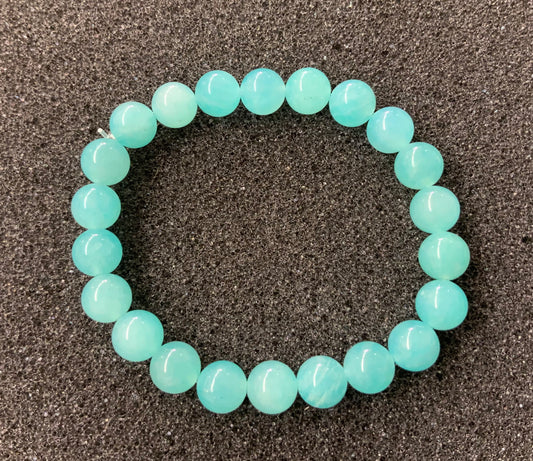 Bracelet en amazonite extra perles en 8mm