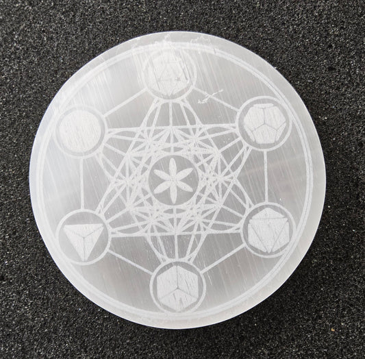 Sélénite plaque Maroc petit modèle 8,5cm à 10cm