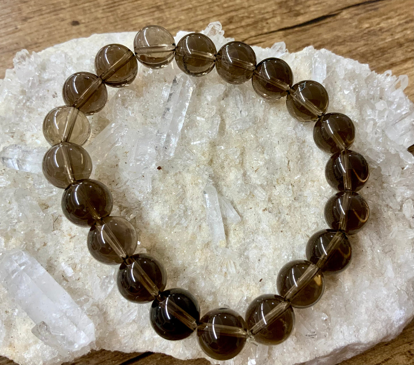 Bracelet en quartz fumé