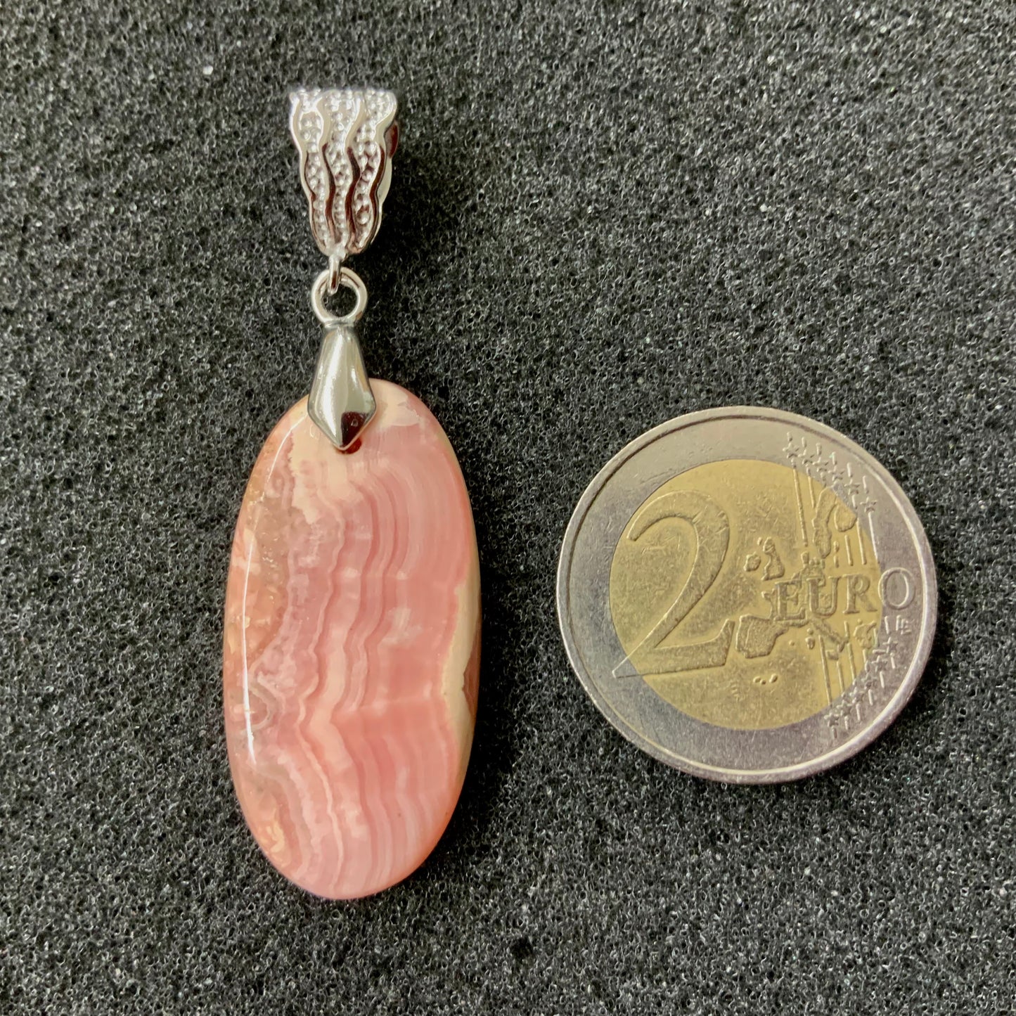 Pendentif en rhodochrosite