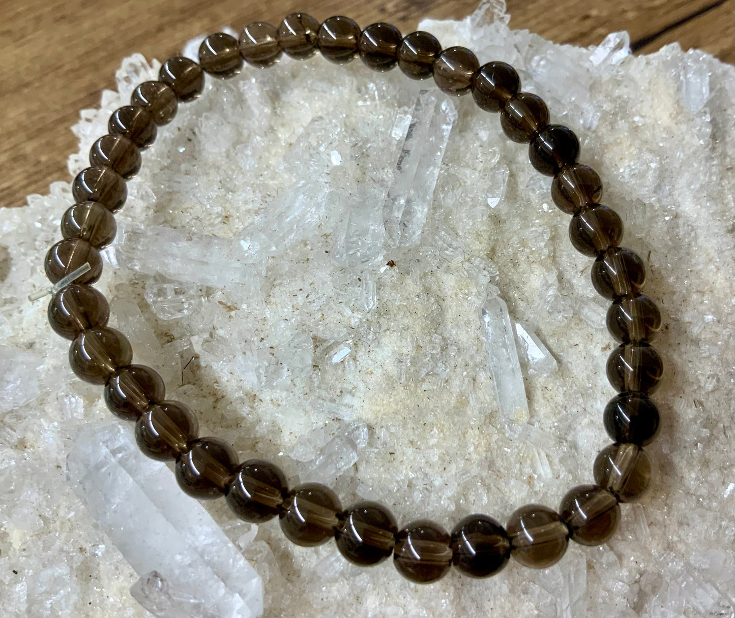 Bracelet en quartz fumé