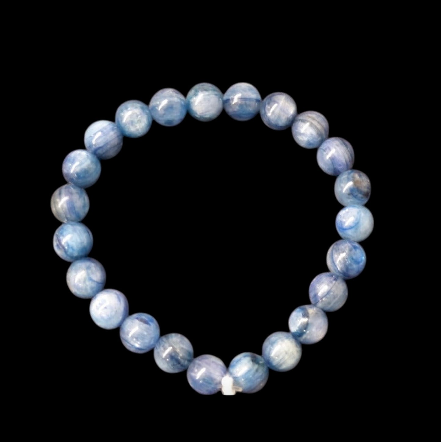 Bracelet en cyanite bleue perles de 8mm