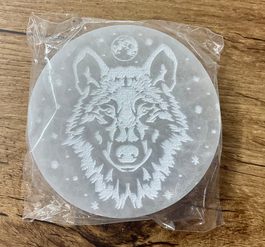 Plaques de sélénite diamètre 8cm