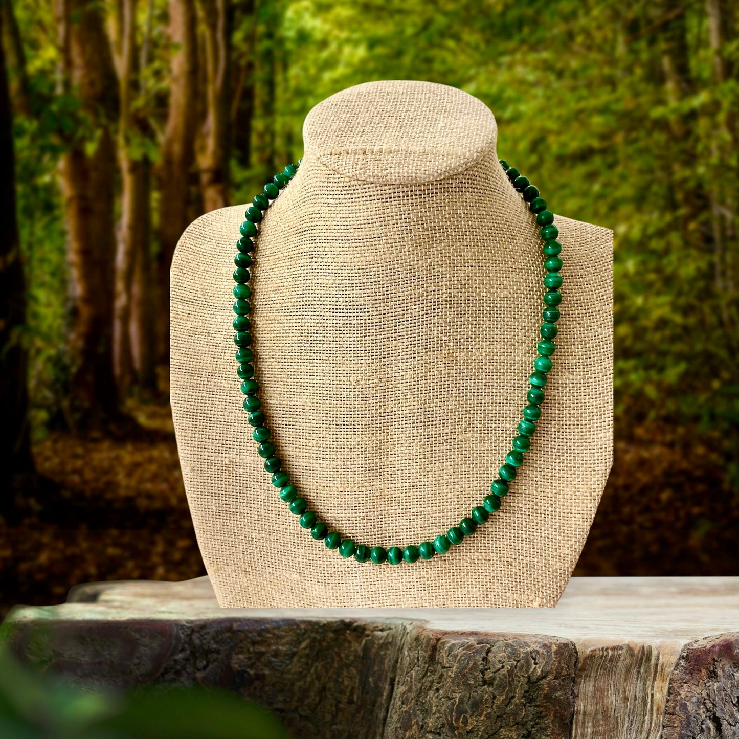 Collier en malachite