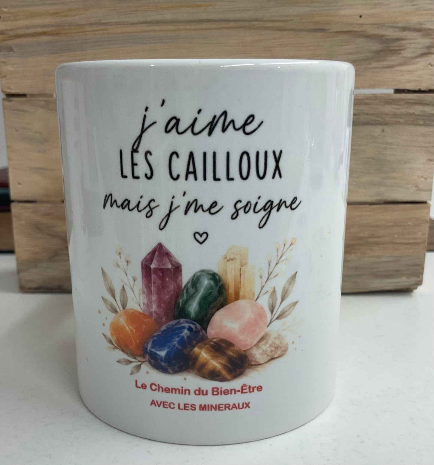 Mug « j’aime les cailloux mais j’me soigne »